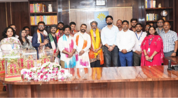 Grand Welcome to the Entire Team of the Film ‘Hanuman Ansh’ at Rama University