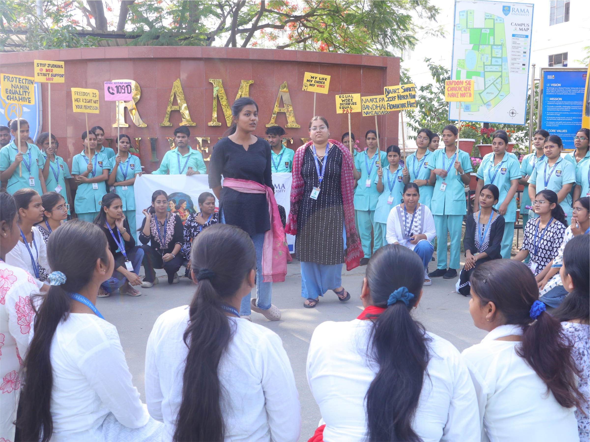 faculty-of-nursing-rama-university-hosts-shakti-vandan-abhiyan-nukkad-natak-for-women-empowerment