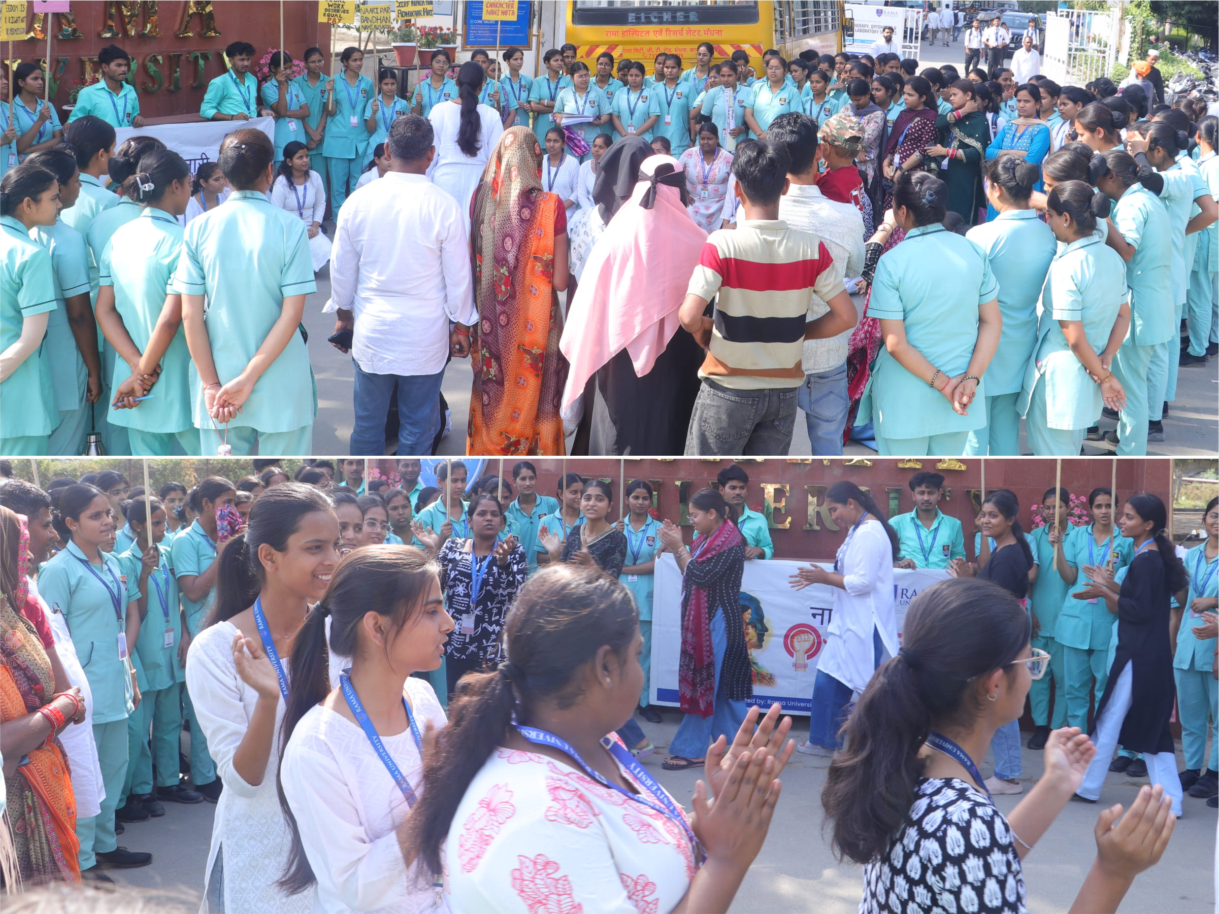 faculty-of-nursing-rama-university-hosts-shakti-vandan-abhiyan-nukkad-natak-for-women-empowerment