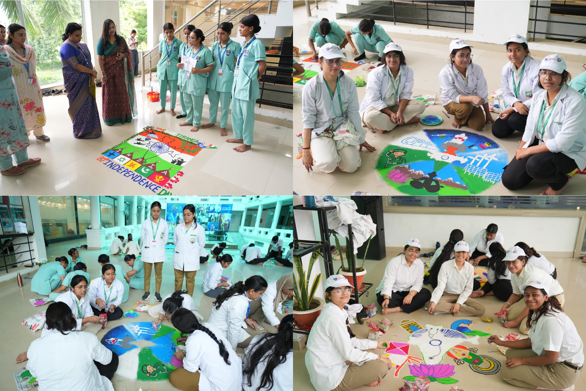 rama-university-kanpur-organises-tiranga-rangoli-competition