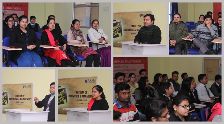 Budget-2019 organized by Faculty of Commerce & Management
